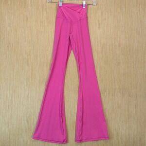Aerie Offline Real Me High Rise Flare Leggings Pants Womens XS Pink Activewear
